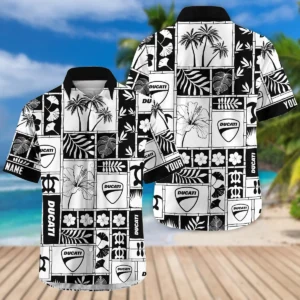 Ducati Exclusive Logo Hawaian Shirt QTVA150425HWDUC - Black