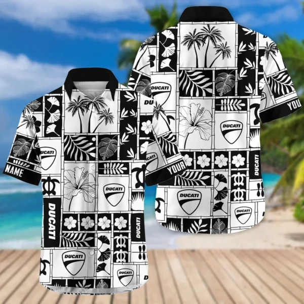 Ducati Exclusive Logo Hawaian Shirt QTVA150425HWDUC - Black