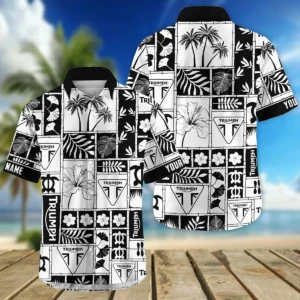 Triumph Motorcycles Exclusive Logo Hawaian Shirt QTVA150425HWTRI - Black