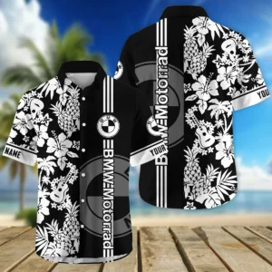 BMW Motorrad Exclusive Logo Hawaian Shirt QTVA160425HW02BMW - Black