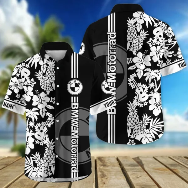 BMW Motorrad Exclusive Logo Hawaian Shirt QTVA160425HW02BMW - Black
