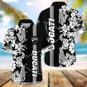 Ducati Exclusive Logo Hawaian Shirt QTVA160425HW02DUC - Black