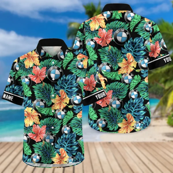 Triumph Motorcycles Exclusive Logo Hawaian Shirt QTVA220425HW04BMW - Black