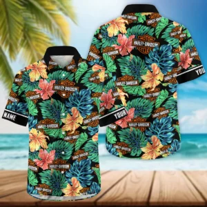 Triumph Motorcycles Exclusive Logo Hawaian Shirt QTVA220425HW04HD - Black
