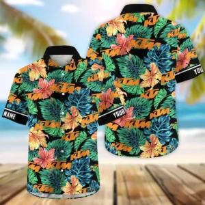KTM Exclusive Logo Hawaian Shirt QTVA220425HW04KTM - Black