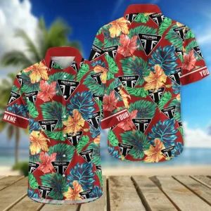 Triumph Motorcycles Exclusive Logo Hawaian Shirt QTVA220425HW04TRI - Dark Brick Red