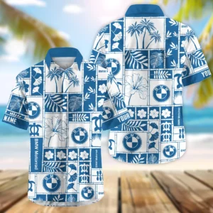 BMW Motorrad Exclusive Logo Hawaian Shirt QTVA150425HWBMW - Dark Blue