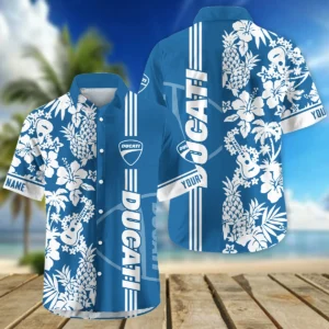 Ducati Exclusive Logo Hawaian Shirt QTVA160425HW02DUC - Dark Blue