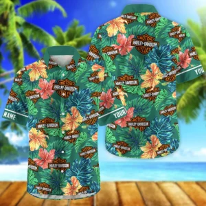 Triumph Motorcycles Exclusive Logo Hawaian Shirt QTVA220425HW04HD - Deep Green
