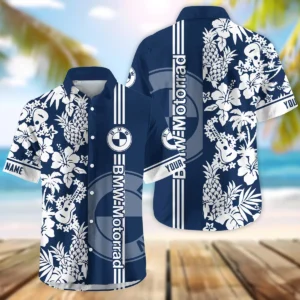 BMW Motorrad Exclusive Logo Hawaian Shirt QTVA160425HW02BMW - Navy Blue