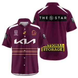 Brisbane Broncos NRL Exclusive Logo Hawaiian Shirt QTVA050625NRL01BRI-HW