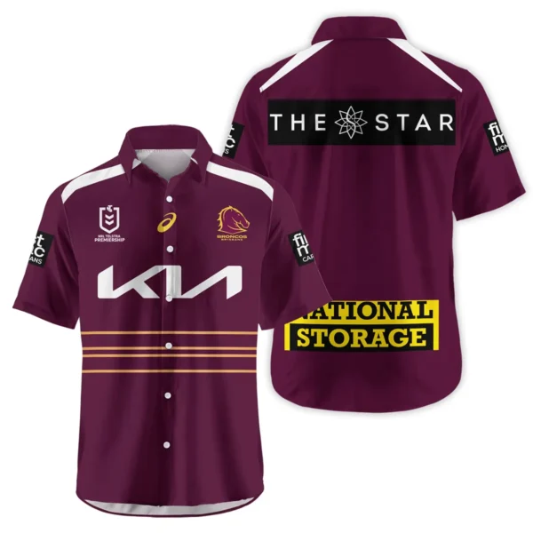 Brisbane Broncos NRL Exclusive Logo Hawaiian Shirt QTVA050625NRL01BRI-HW