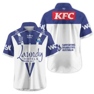 Canterbury-Bankstown Bulldogs NRL Exclusive Logo Hawaiian Shirt QTVA050625NRL01CBY-HW