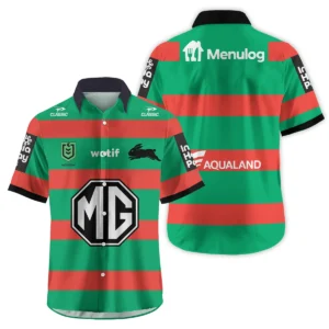 South Sydney Rabbitohs NRL Exclusive Logo Hawaiian Shirt QTVA050625NRL01SOU-HW