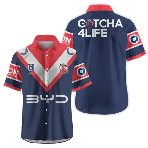 Sydney Roosters NRL Exclusive Logo Hawaiian Shirt QTVA050625NRL01SYD-HW