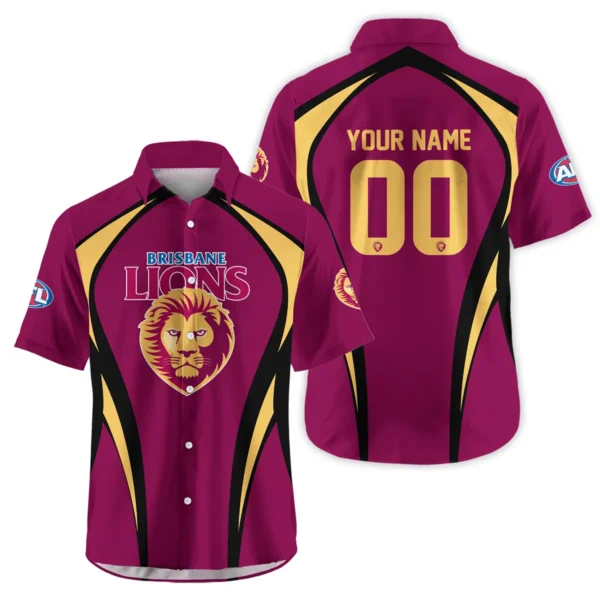 Brisbane Lions AFL Exclusive Logo Hawaiian Shirt QTVA250625AFL03BL-HW
