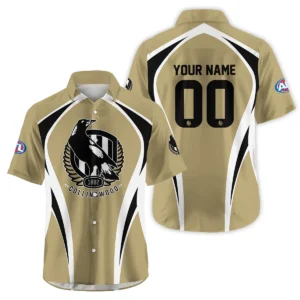 Collingwood Magpies AFL Exclusive Logo Hawaiian Shirt QTVA250625AFL03COLL-HW