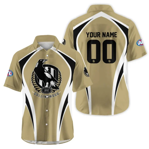 Collingwood Magpies AFL Exclusive Logo Hawaiian Shirt QTVA250625AFL03COLL-HW
