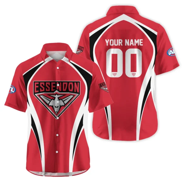 Essendon Bombers AFL Exclusive Logo Hawaiian Shirt QTVA250625AFL03ESS-HW