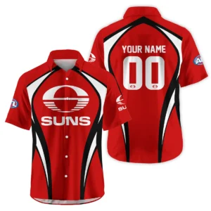 Gold Coast SUNS AFL Exclusive Logo Hawaiian Shirt QTVA250625AFL03GCFC-HW