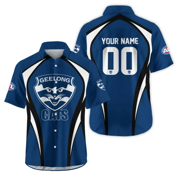 Geelong Cats AFL Exclusive Logo Hawaiian Shirt QTVA250625AFL03GEEL-HW