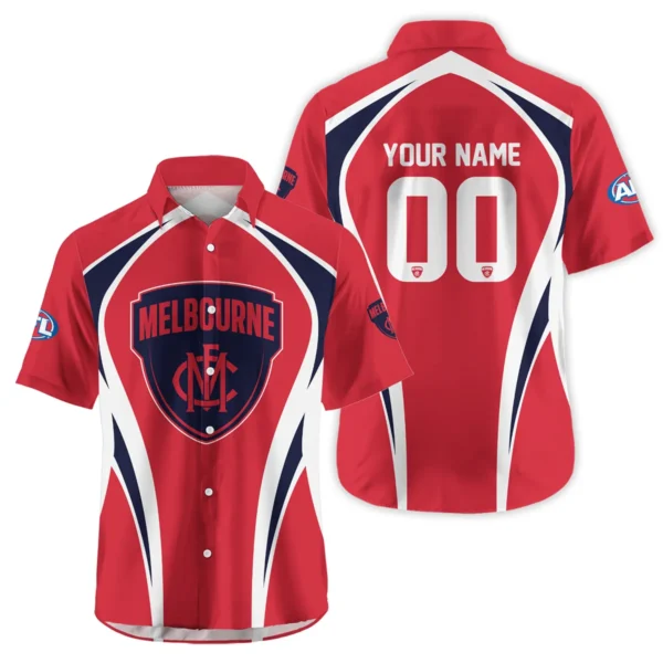 Melbourne Demons AFL Exclusive Logo Hawaiian Shirt QTVA250625AFL03MELB-HW