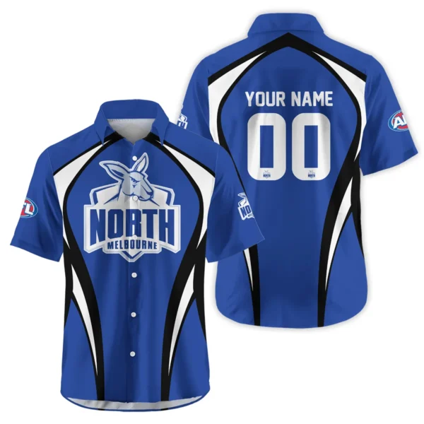 North Melbourne Kangaroos AFL Exclusive Logo Hawaiian Shirt QTVA250625AFL03NMFC-HW