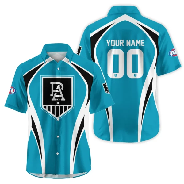 Port Adelaide Power AFL Exclusive Logo Hawaiian Shirt QTVA250625AFL03PORT-HW
