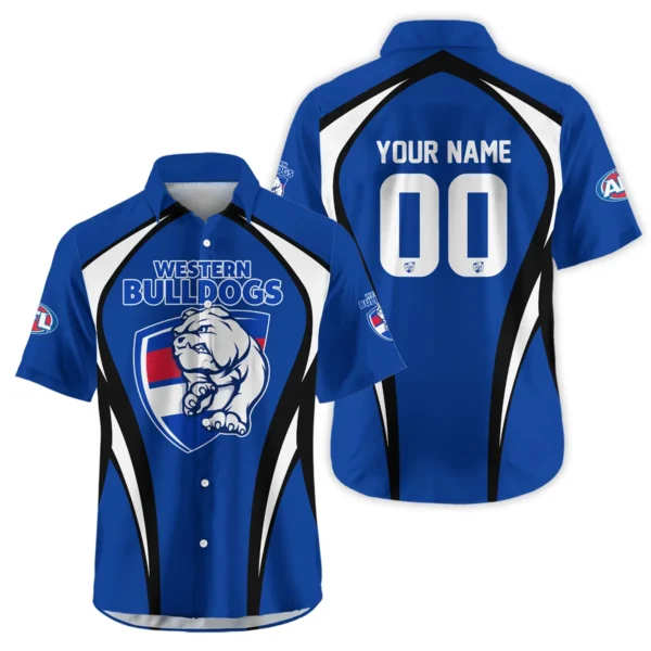 Western Bulldogs AFL Exclusive Logo Hawaiian Shirt QTVA250625AFL03WB-HW