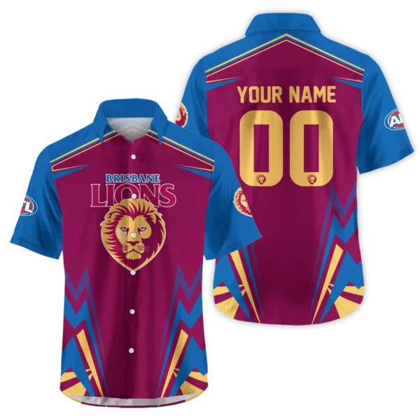 Brisbane Lions AFL Exclusive Logo Hawaiian Shirt QTVA270625AFL04BL-HW