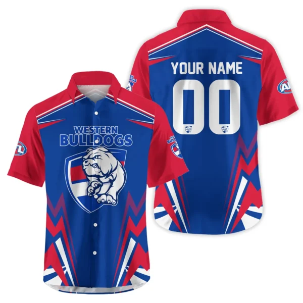 Western Bulldogs AFL Exclusive Logo Hawaiian Shirt QTVA270625AFL04WB-HW