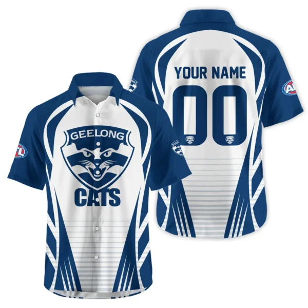 Geelong Cats AFL Exclusive Logo Hawaiian Shirt QTVA280625AFL05GEEL-HW