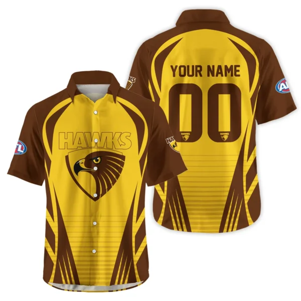 Hawthorn Hawks AFL Exclusive Logo Hawaiian Shirt QTVA280625AFL05HAW-HW