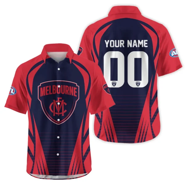 Melbourne Demons AFL Exclusive Logo Hawaiian Shirt QTVA280625AFL05MELB-HW