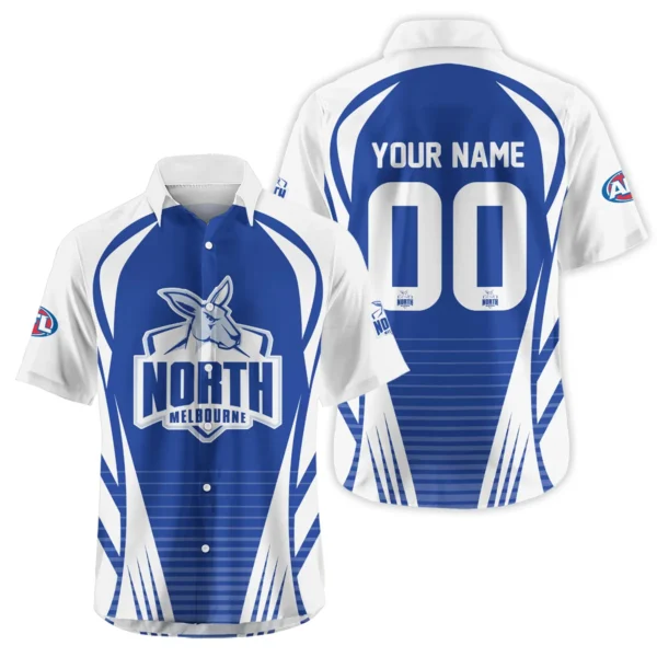 North Melbourne Kangaroos AFL Exclusive Logo Hawaiian Shirt QTVA280625AFL05NMFC-HW