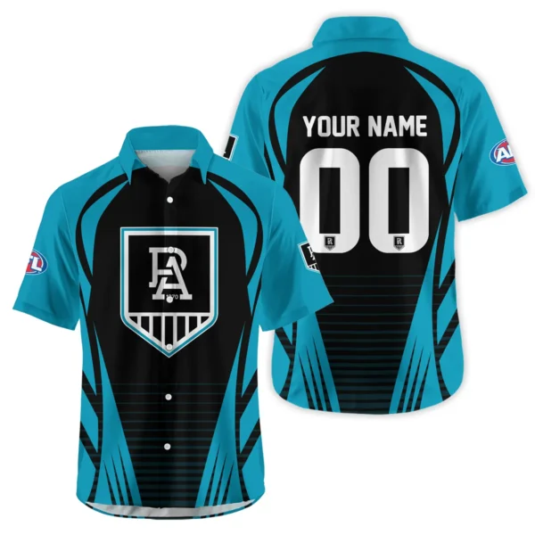 Port Adelaide Power AFL Exclusive Logo Hawaiian Shirt QTVA280625AFL05PORT-HW