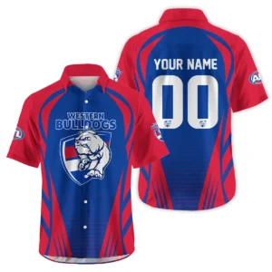 Western Bulldogs AFL Exclusive Logo Hawaiian Shirt QTVA280625AFL05WB-HW