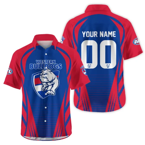 Western Bulldogs AFL Exclusive Logo Hawaiian Shirt QTVA280625AFL05WB-HW