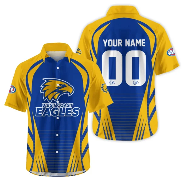 West Coast Eagles AFL Exclusive Logo Hawaiian Shirt QTVA280625AFL05WCE-HW