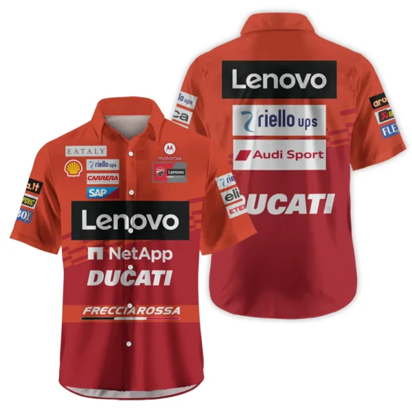 Ducati Lenovo Team Exclusive Logo Hawaiian Shirt QTVAGP060625A2DUC-HW