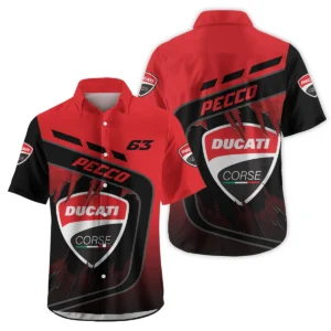 Francesco Bagnaia Ducati Lenovo Team Exclusive Logo Hawaiian Shirt QTVAGP060625A7DUC-HW