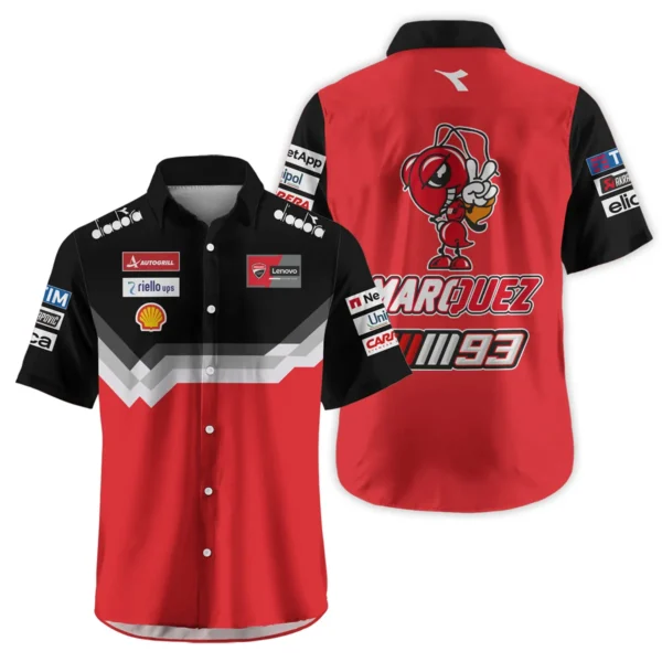 Marc Márquez Ducati Lenovo Team Exclusive Logo Hawaiian Shirt QTVAGP110625A14DUC-HW