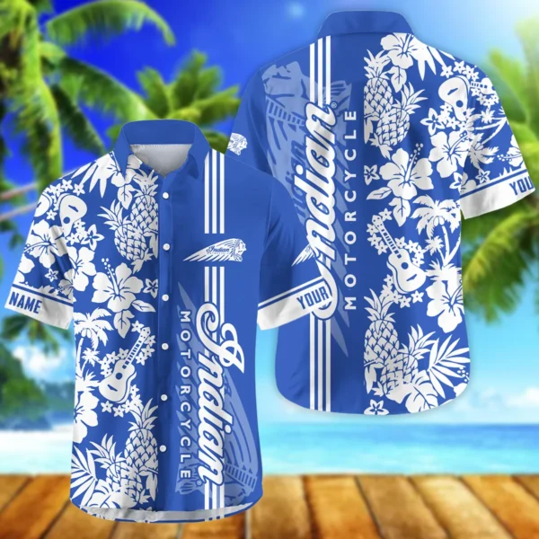 Indian Motorcycle Exclusive Logo Hawaian Shirt QTVA160425HW02IND - Royal Blue