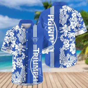 Triumph Motorcycles Exclusive Logo Hawaian Shirt QTVA160425HW02TRI - Royal Blue