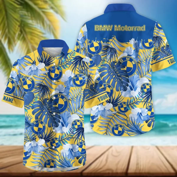 BMW Motorrad Exclusive Logo Hawaian Shirt QTVA210425HW03BMW - Yeallow