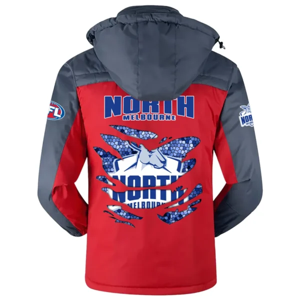 North Melbourne Kangaroos Exclusive Logo Plush Charging Suit AFL QTVA240625AFL02NMFC - Red - Image 3