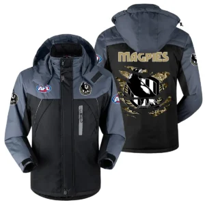 Collingwood Magpies Exclusive Logo Plush Charging Suit AFL QTVA240625AFL02COLL - Black
