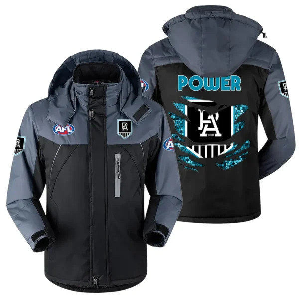 Port Adelaide Power Exclusive Logo Plush Charging Suit AFL QTVA240625AFL02PORT - Black