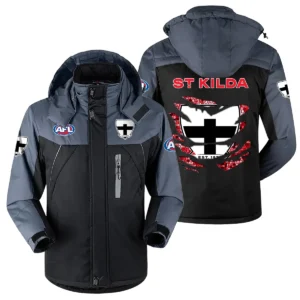 St Kilda Saints Exclusive Logo Plush Charging Suit AFL QTVA240625AFL02STK - Black
