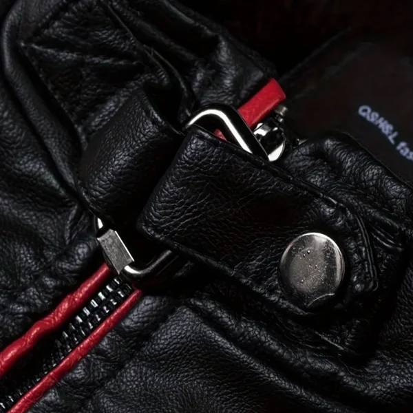 Ducati Exclusive Logo Leather Jacket QTMO230625A1DUC - Red - Image 2